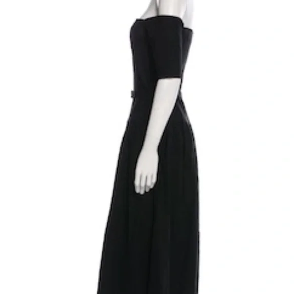 SEA New York Little Black Cocktail Dress off the Shoulder Linen/Cotton Sz 10 - Picture 8 of 16